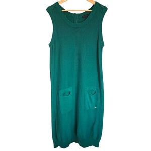 Escada‎ Sport knitted green sleeveless sweater dress